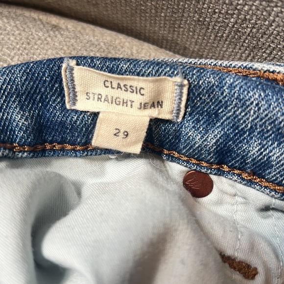 Madewell Classic Straight Jean - Coldbrook Wash - Size 29 - Picture 7 of 8